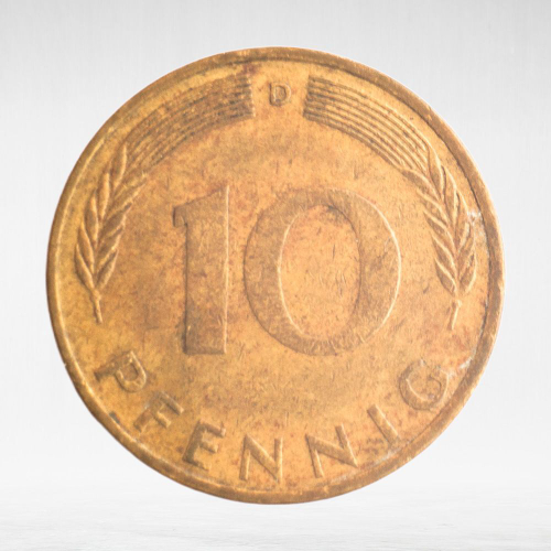 Germany, 10 Pfennigs, 1971, (Munich Mint - "D"), VF
