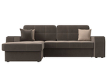 Диван угловой Брюссель левый угол, Коричневый\Бежевый, Велюр, 110651L