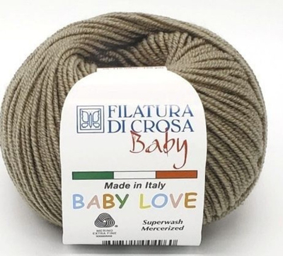 Пряжа Baby Love Filatura di Crosa цв. 36 бежевый состав: 100% Экстра тонкая мериносовая шерсть супервош