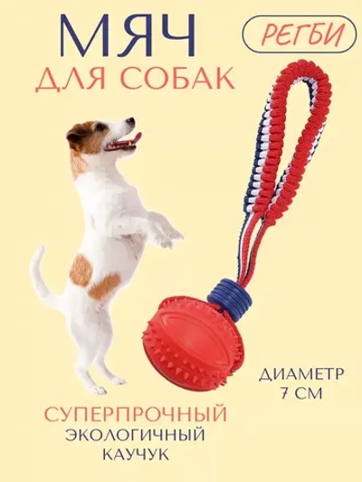 Прочная игрушка-мяч для собак средних-мелких пород