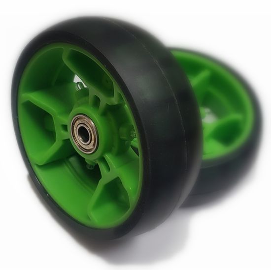 Колесо светящееся для самоката 120 мм зелёное