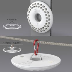 Фонарь кемпинговый светодиодный ЭРА KB-601 НЛО на батарейках с магнитом и карабином походный яркий светильник | Кемпинговые фонари