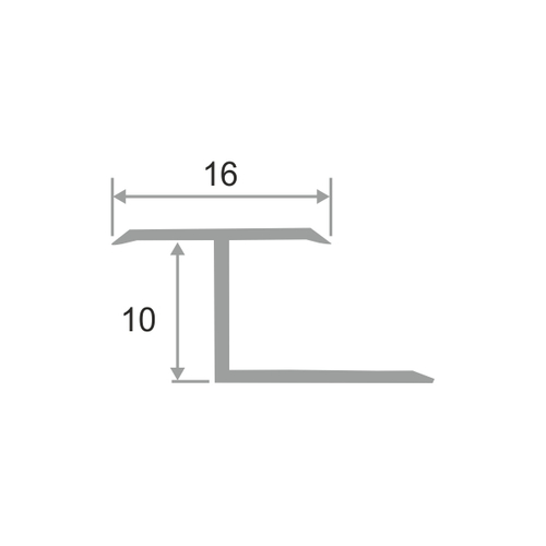 Алюминиевый Z-образный гнущийся профиль ПЗ-10 2700 мм