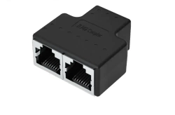 Проходной адаптер, соединитель интернет кабеля RJ45-RJ45, разветвитель для компьютерного кабеля 8P8C
