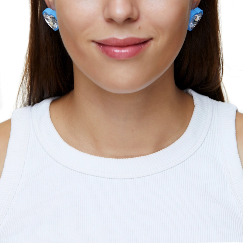 Серьги Синее Сердце