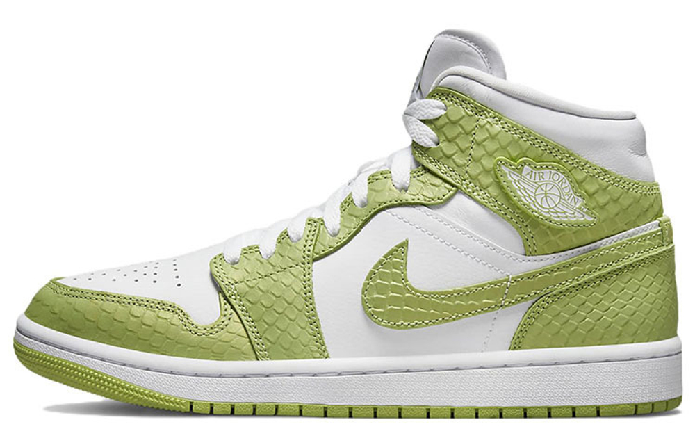 Кроссовки Jordan Air Jordan 1 Mid Se V2 "Green Python" (Женская размерная сетка)