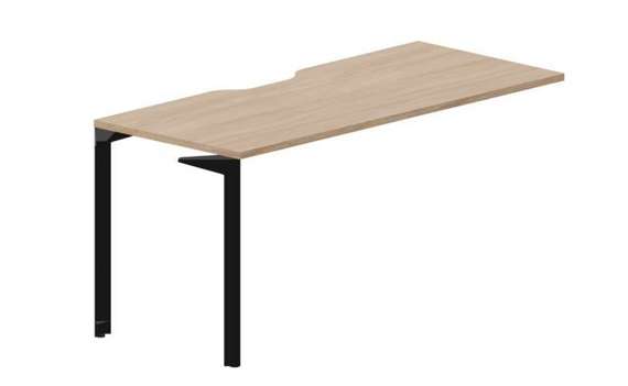 Стол 158х68х75см (эргономичный вырез) - приставной элемент