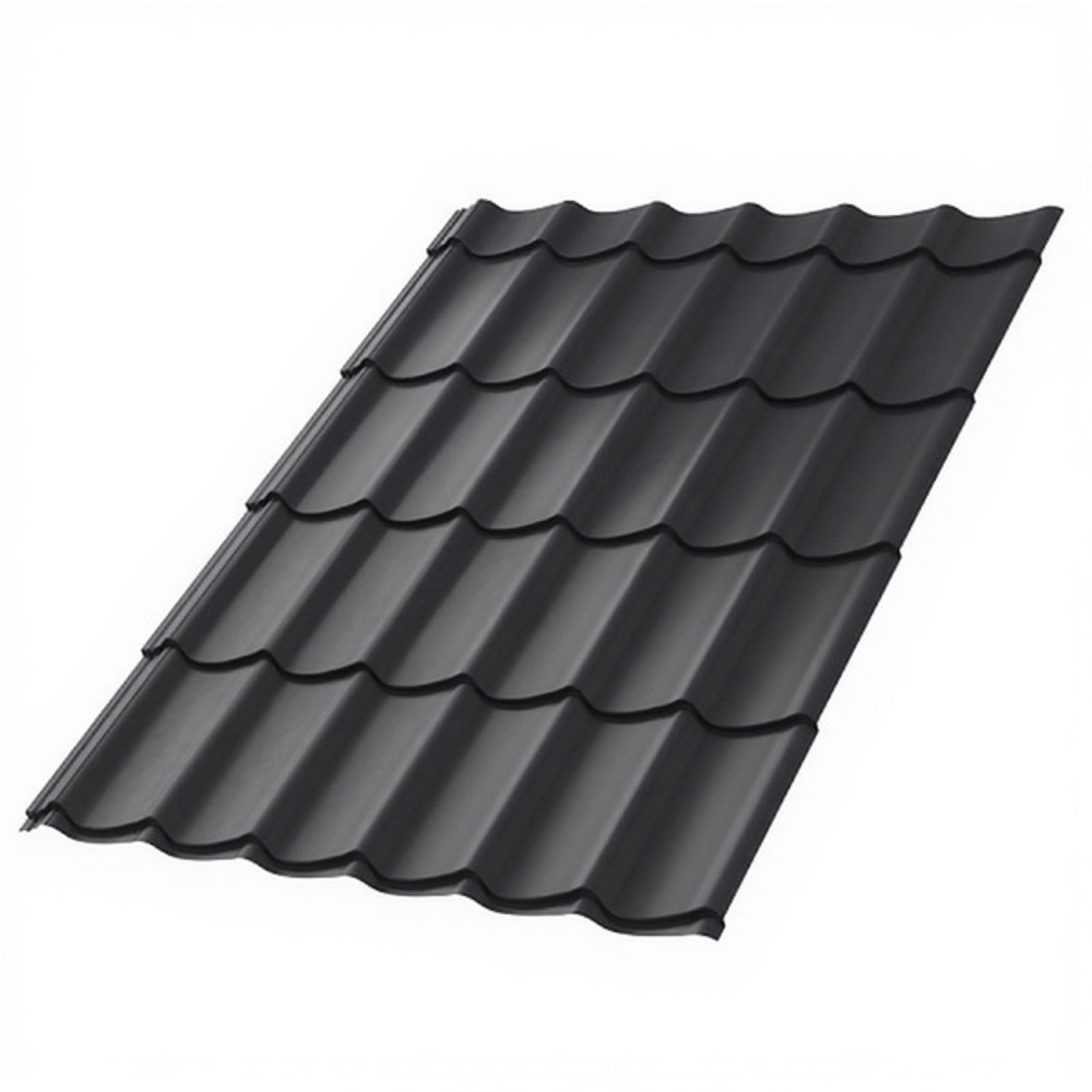 Металлочерепица Ламонтерра-XL NormanMP (ПЭ-7024-0.5) 1 м2