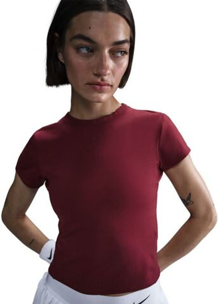 Женская теннисная футболка Nike Court Advantage Dri-Fit Short-Sleeve Tennis - красный