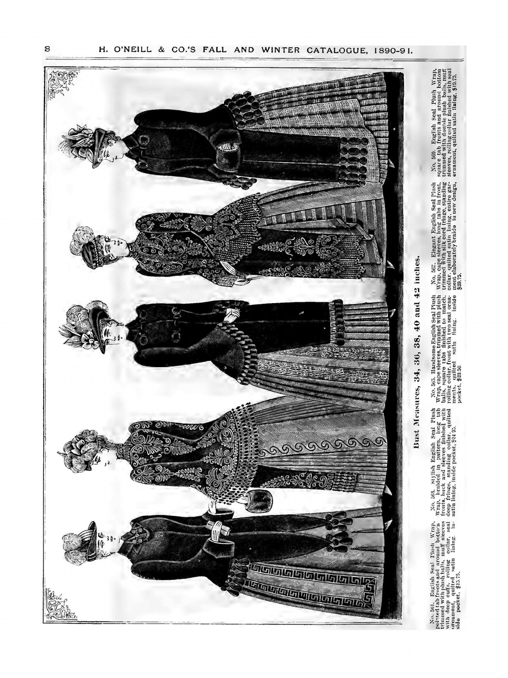 Fall and Winter, 1890-91 Fashion Catalogue | H. O'Neillmpany
