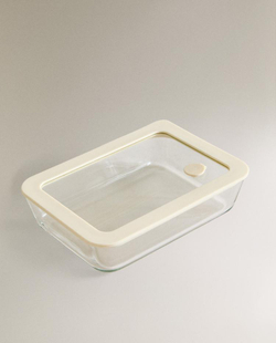 ZARA HOME ГЕРМЕТИЧНЫЙ КОНТЕЙНЕР ДЛЯ ЕДЫ ЕМКОСТЬЮ 700 МЛ, КРЕМОВЫЙ