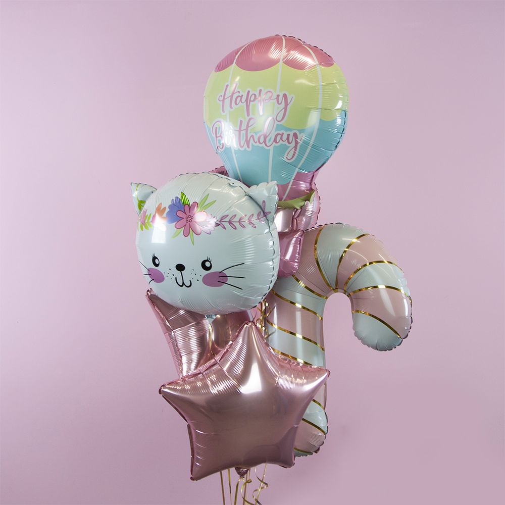 Шар (18"/46 см) Звезда, Розовый 1 шт.