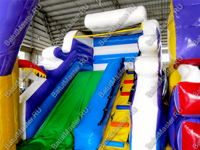 Коммерческий батут "Белый клык" с не механизированной головой, размер 6*6*4 м