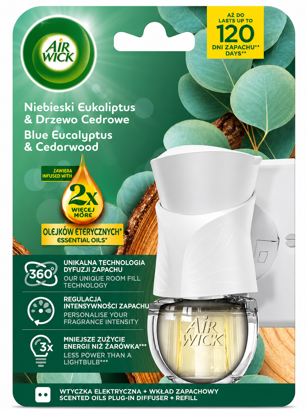 Air Wick Электродиффузор + аромамасло «Голубой эвкалипт и кедр», 19 мл