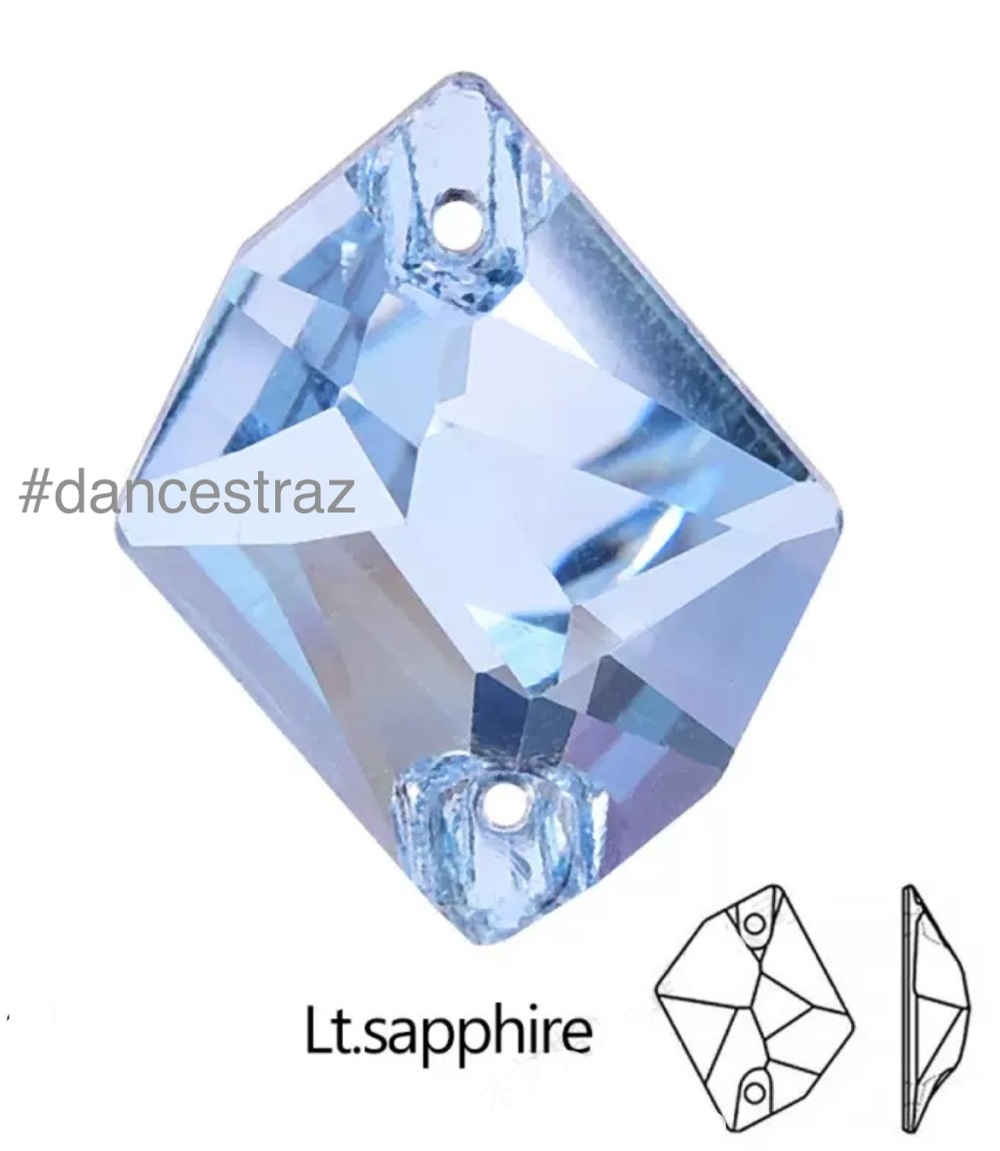 Стразы пришивные, Cosmic, Light Sapphire, 211, 13*17mm, (96 ea/pkg), 5A+, (F2)