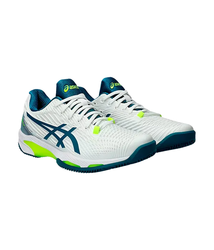 Asics Solution Speed FF Clay Белые-Спокойные бирюзовые кроссовки