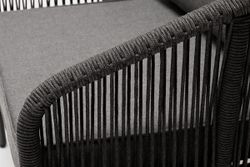 "Канны" модульная угловая лаунж-зона из роупа (веревки), цвет темно-серый