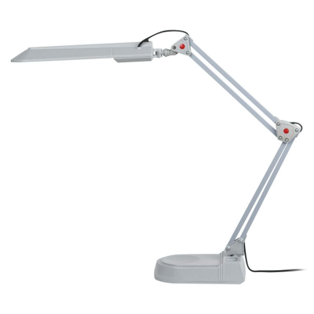 Настольный светильник ЭРА NL-202-G23-11W-GY с лампой PL на струбцине и с основанием серый | Настольные светильники под лампу