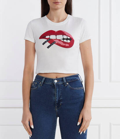 Футболка WASHED TJ LIPS Tommy Jeans - белый(DW0DW17373)