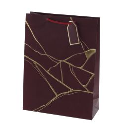 GAEM Пакет подарочный L (бумага 210г/м2, блок 12шт), L31 W12 H42 см, 4в.