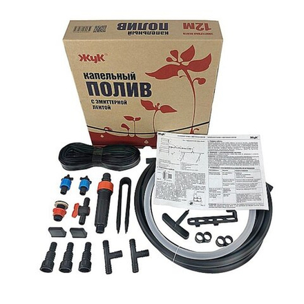 Капельный полив "Жук" от емкости, с эмиттерной лентой 12 метров