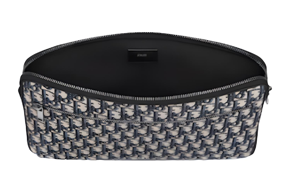 DIOR Canvas Bag Clutch Laptop Bag Unisex Black/White