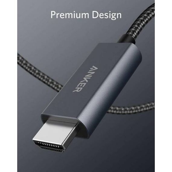 Кабель Anker 311 USB-C to HDMI 4K 1.8 м Nylon Cable (A8730H11) черный