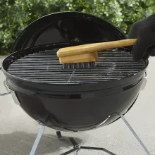Щётка с бамбуковой ручкой и ворсом из нержавеющей стали для чистки решёток, 30 см, Weber