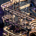 Марбл-трасса ночной город LGA01 от ROKR - Деревянный конструктор, сборная механическая модель, 3D пазл, трасса для шариков