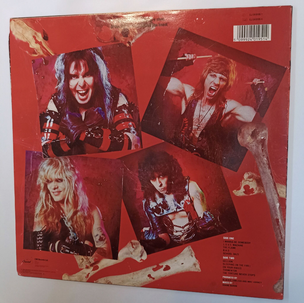 Винтажная виниловая пластинка LP W.A.S.P. (UK 1984)