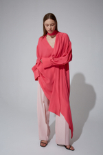Блуза из шелка Стелла Маккартни с асимметричным низом розовый