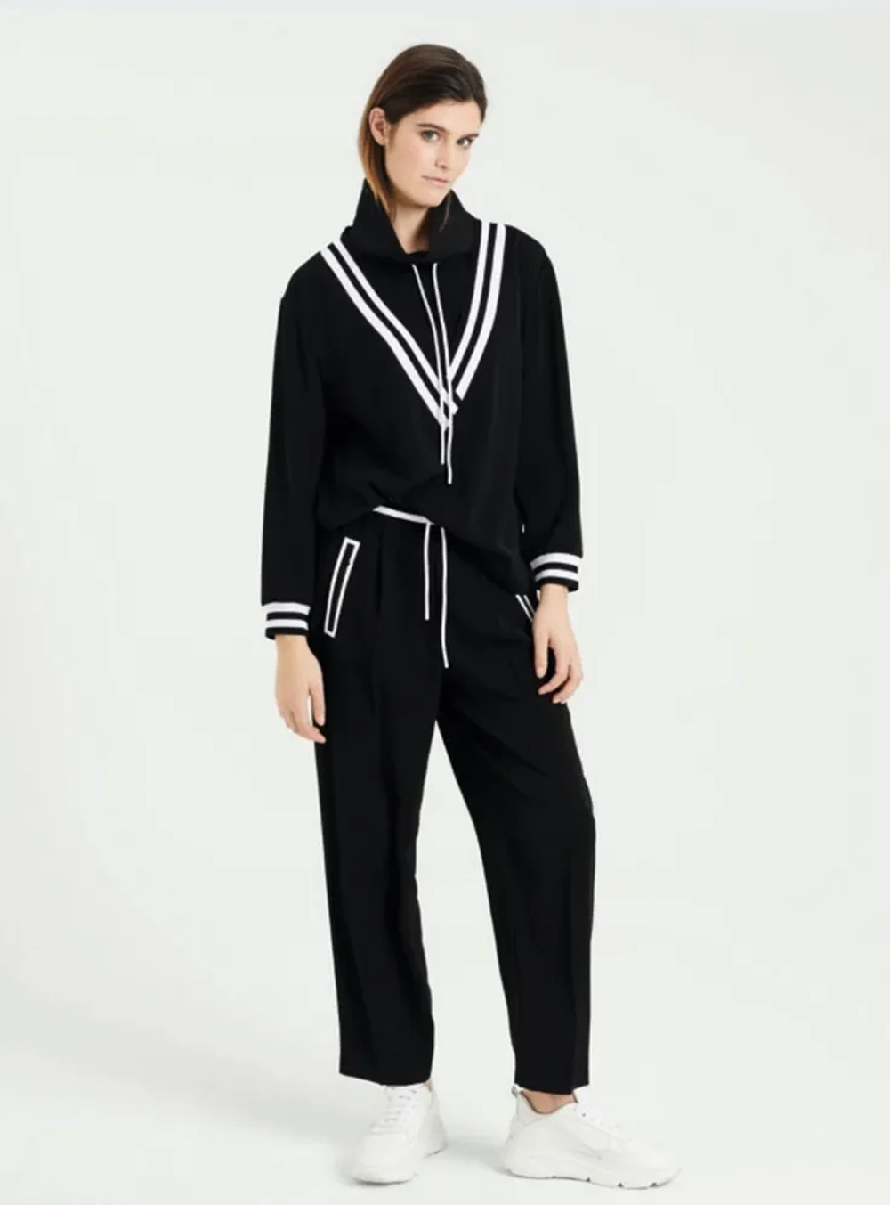 Брюки Marc Aurel 1664 черный полосы белым