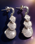 Ювелирные серьги из серебра 925 пробы