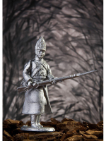 Оловянный солдатик Фузилер гренадерских полков в шинели, 1802-1804 г. г.