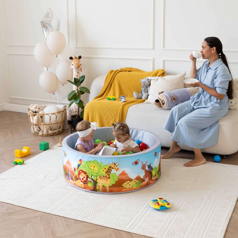 Сухой бассейн Romana Мир приключений "Сафари", 150 шариков (Зефир микс)