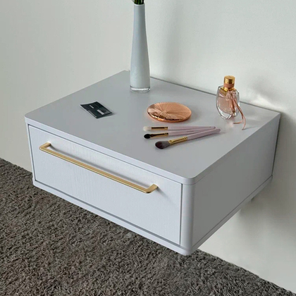 Тумба прикроватная подвесная ROYAL 5200 эко (Белый-р.золото)