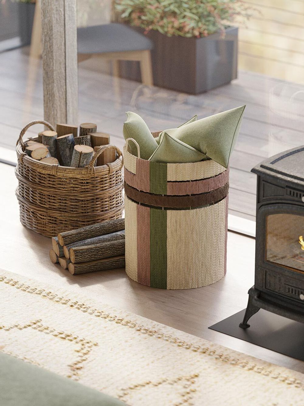 Корзина плетеная Bongo Nature из коллекции Ethnic, размер L