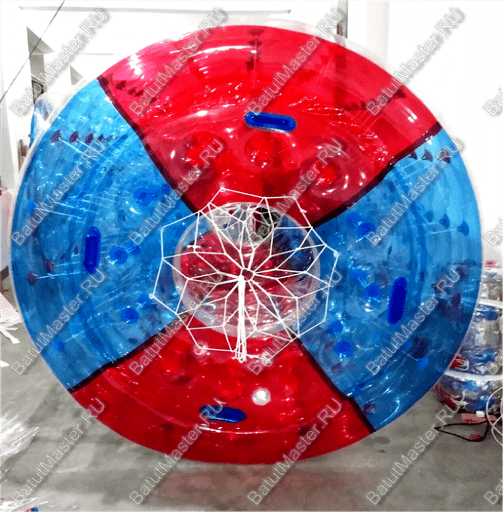 Аттракцион Водный роллер (Гидророллер) "Красно-синий" ПВХ, 2.6*2.2*2.2 м