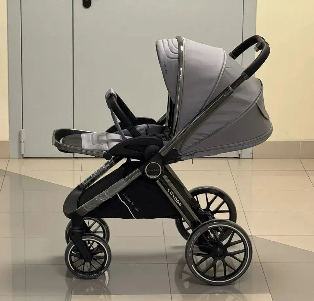 Детская коляска Luxmom 777 2в1 серая