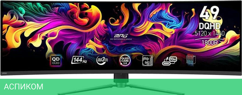 Монитор MSI MPG 491CQP черный (9S6-3FA84T-010)