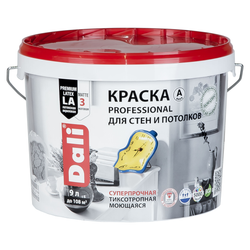 Краска интерьерная акриловая DALI PROFESSIONAL, База А, 9л.