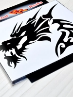 Наклейка - Черный дракон