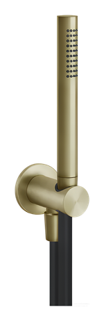 Ручной душ Gessi 316, с шланговым подсоединением и держателем, цвет Brass Brushed PVD