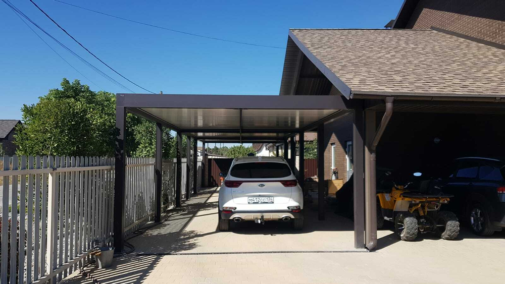 Биоклиматическая всесезонная конструкция (навес для парковки) Б3Т