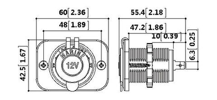 Разъем прикуривателя на приборную панель