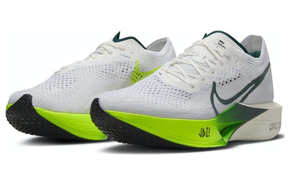 Nike ZoomX Vaporfly Next%3 comfortable and versatile shock absorption and wear-resistant low-cut carbon casual running shoes men's white and green