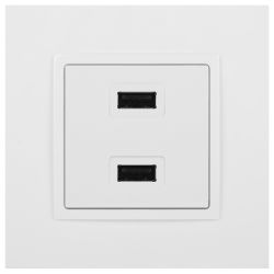 14-4110-01 ЭРА Устройство зарядное USB, 230В/5В-2100мА, IP20, Эра Elegance, белый