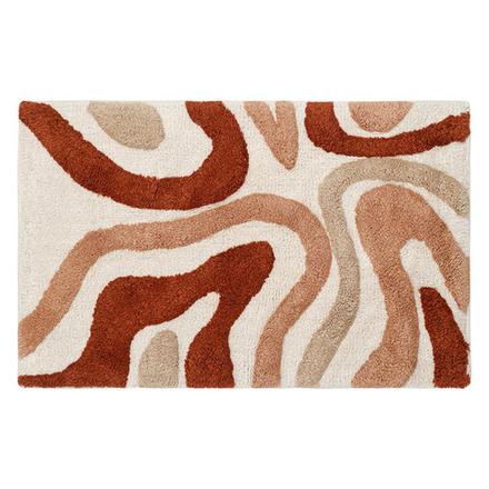 Коврик для ванной Flow терракотового цвета из коллекции Ethnic, 50x80 см