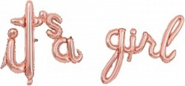 Набор шаров-букв "It`s a Girl" Розовое Золото