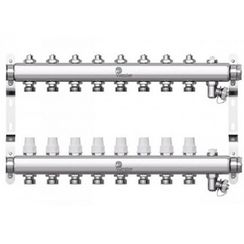 Коллектор Wester нерж. 1-3/4 в сборе на 8 выходов с 2 заглушками, W903.8